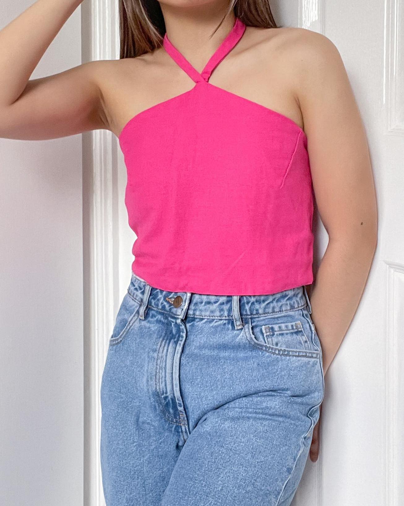 ROBIN Cross Neck Top - Clothes and Crafts