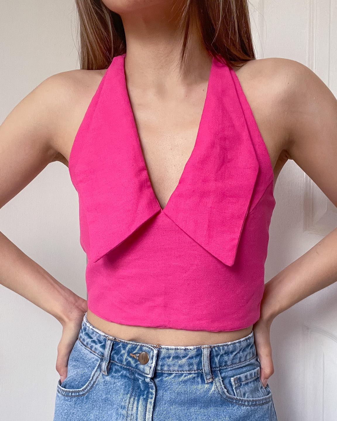 MABEL Halter Collar Top - Clothes and Crafts
