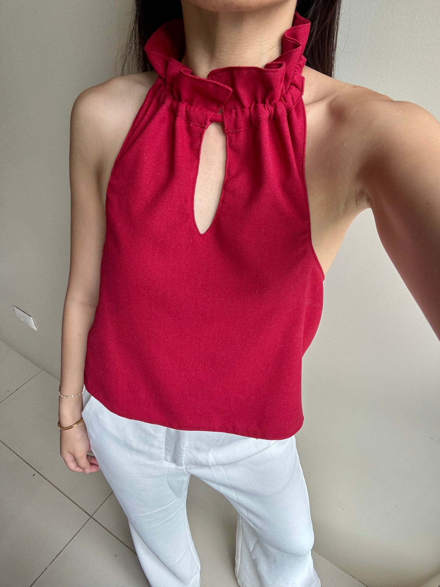 [ORIGINAL/OFFLINE RELEASE] CORA Ruffled Halter Top