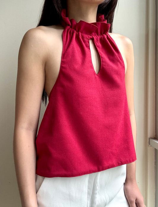 [ORIGINAL/OFFLINE RELEASE] CORA Ruffled Halter Top